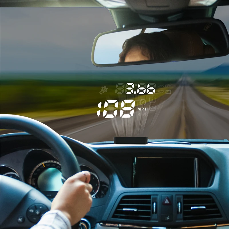 Автомобильный проектор AUTOOL X210 Auto HUD цифровой на лобовое стекло спидометр OBD 2