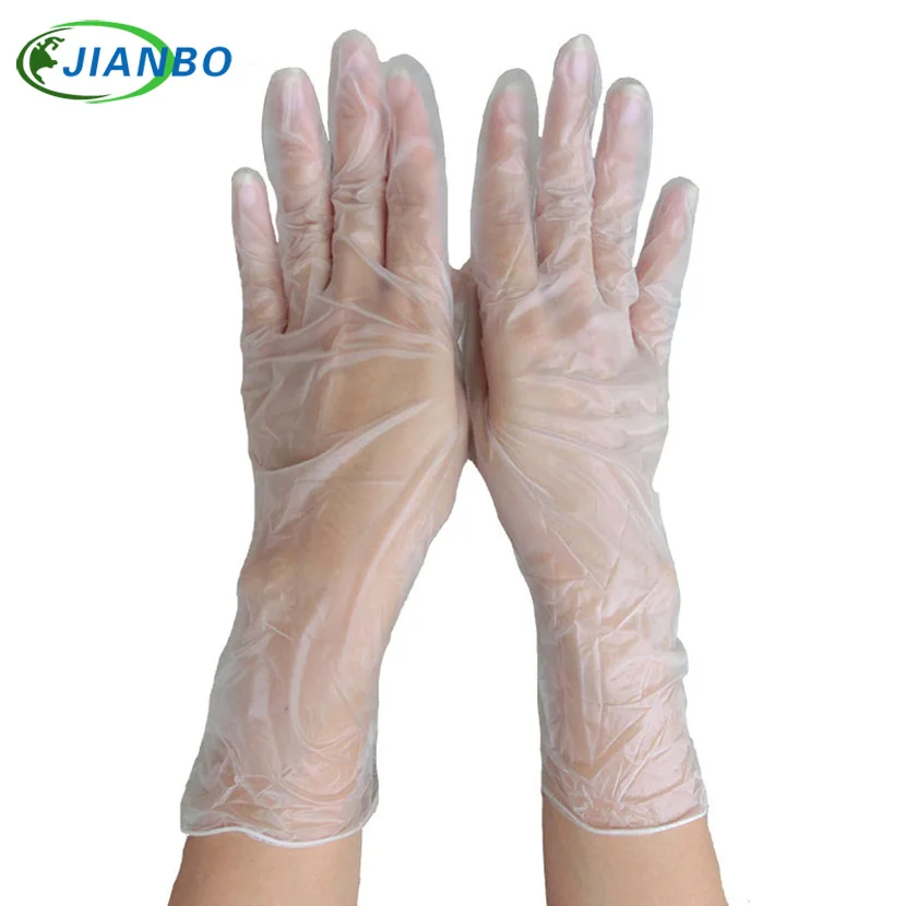 

10Pcs Disposable Trathin Food Home Cleaning Kitchen Restaurant BBQ Garden Rubber Transparent Protective Long PVC Work Gloves