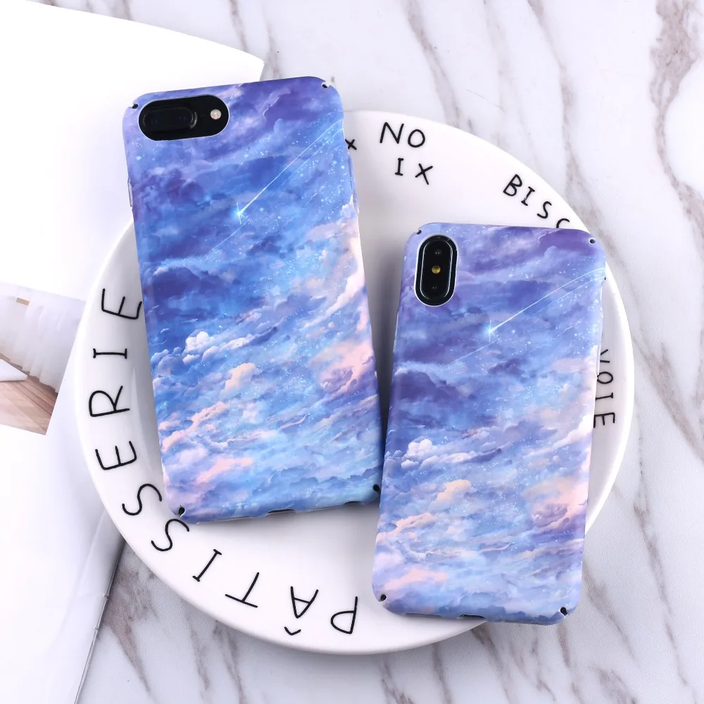 

TOMOCOMO Lover Art Painting Frosted Matte Luminous Emboss Texture For iPhone 6 6S 6Plus 7 7Plus 8 8Plus Hard Phone Case Bags