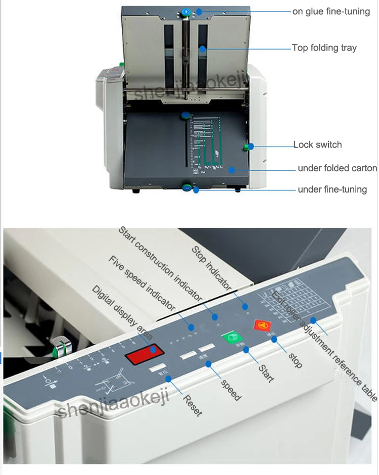 Автоматическая машина для складывания бумажных папок, электрическая складывающаяся машина, складывающаяся машина RD-297, 1 шт