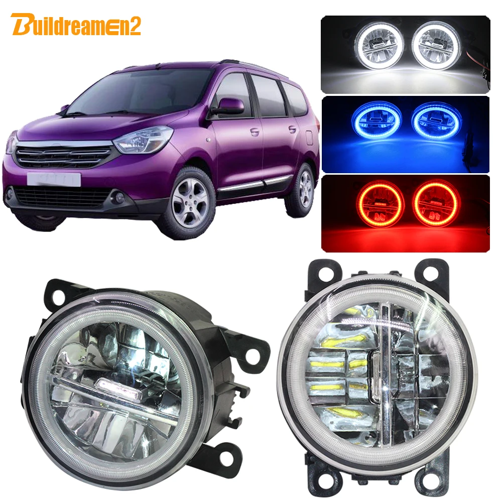 

Buildreamen2 Car LED Fog Light Angel Eye Daytime Running Light 4000LM 12V For Renault Lodgy 2012 2013 2014 2015 2016 2017 2018