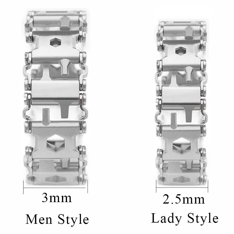

Hottime 29 In 1 Multi-Function Hiking Camping Survival Outdoor EDC Tools Men & Women Bracelets Stainless Steel Bracelet