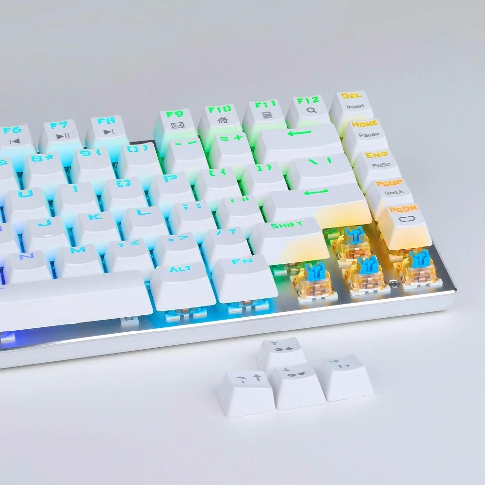 Водонепроницаемая Механическая игровая клавиатура с RGB светодиодный светкой 81