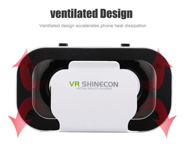 VR SHINECON 5,0 Виртуальная реальность 3D очки с геймпадом для 4,7-6,0 дюймового телефона