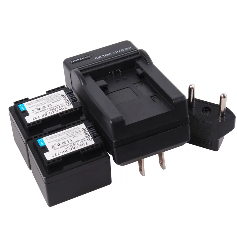 Buy 2 Pack of BP 727 Batteries and Battery Charger for Canon Vixia HF R70 R72
