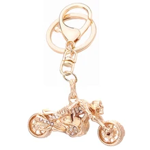 Beautiful Crystal Ghost Riders Motorcycle Keyring Skull Key Chains Holder Purse Bag For Car Women Gift Keychains Jewelry R118