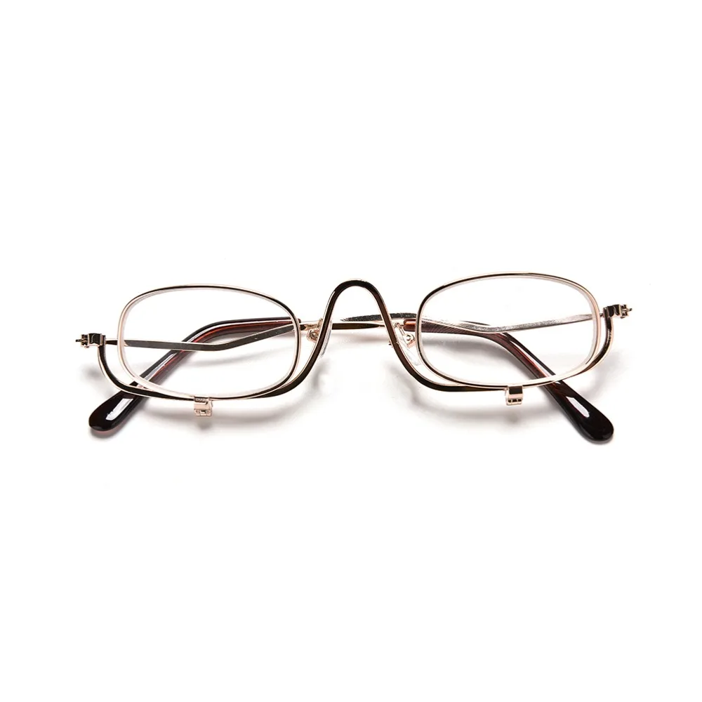Новые увеличительные Складные Флип-очки для макияжа, очки для глаз, линзы для косметики