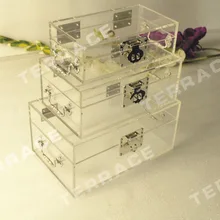 3 шт./компл.) Акриловая шкатулка для ювелирных изделий, Lucite органайзер для хранения коробки ONE LUX