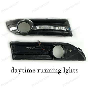 

auto parts Car DRL Turn signal style 12V 6000k Daytime running lights fog lamp for V/olkswagen P/olo 2005-2008