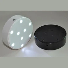 10 шт./лот 4 дюйма круглые светодиодные Ваза Свет Fish Tank базы на батарейках свечение бутылку booth огни Для свадебной вечеринки украшения