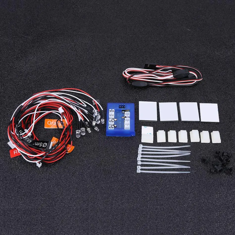 12LED RC Remote Control Car Accessory Lighting System Kit Simulation