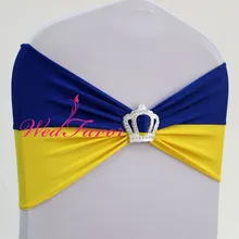 100 шт. двойной цвет лайкра стрейч Подвязка из спандекса для стула полосы с пряжкой для банкета свадебные украшения