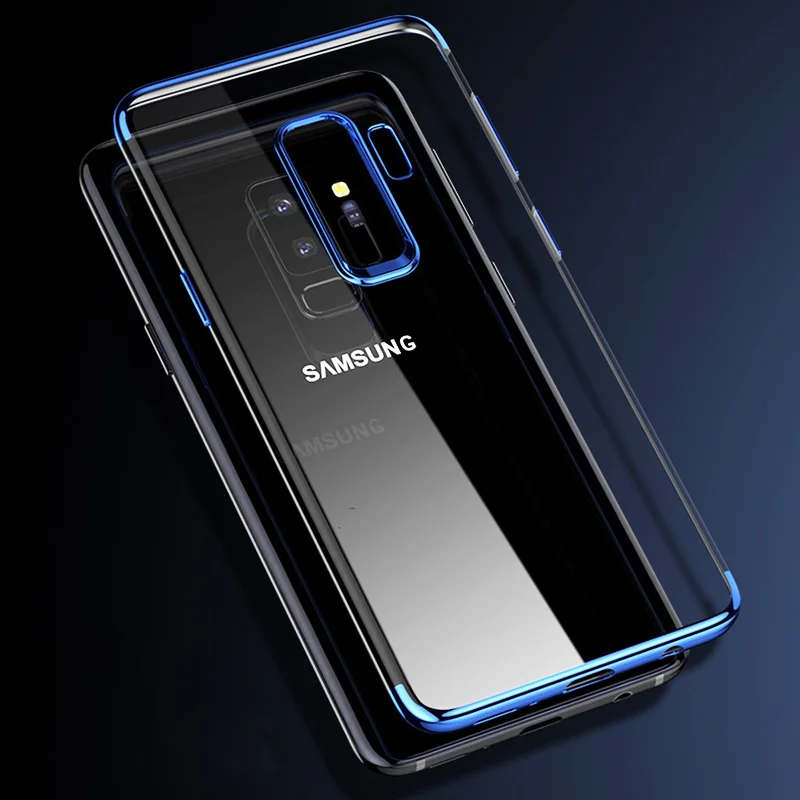 

Plating Bumper Phone Case for Samsung Galaxy S8 S9 Soft Plating TPU Phone Cover for Samsung S8 S9 Plus Galaxy S7 Edge Note 8 9