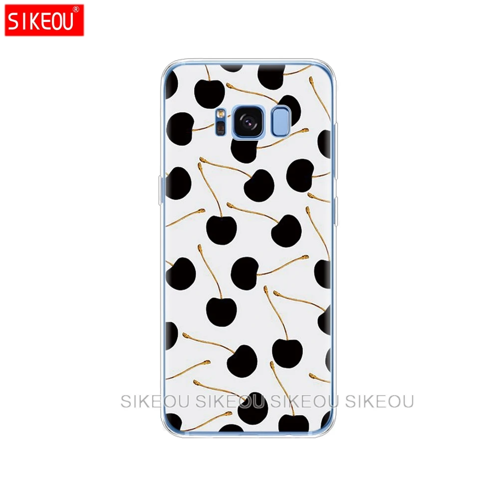 Силиконовый чехол для Samsung Galaxy S9 S8 S7 S6 edge S5 S4 S3 PLUS телефона с фруктовыми вишнями и