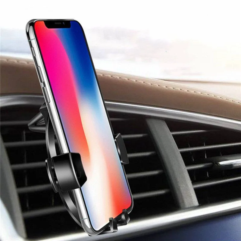 Круглый Автомобильный держатель для iPhone X samsung Смартфон Авто поддержка для телефона в автомобиле мобильное крепление Gravity Air Vent Monut подставка