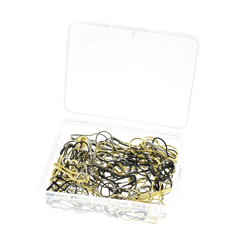 100PCS Steel Pear Shaped Pins Garment Gourd Safety Pin Hangtag Seal Metal Mix Color Safety Pins Women DIY Sewing Tools Accessory (5)