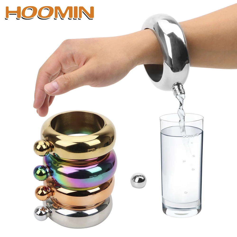 Винная бутылка HOOMIN для виски водки спирта 3 5 унций круглая шикарная фляжка