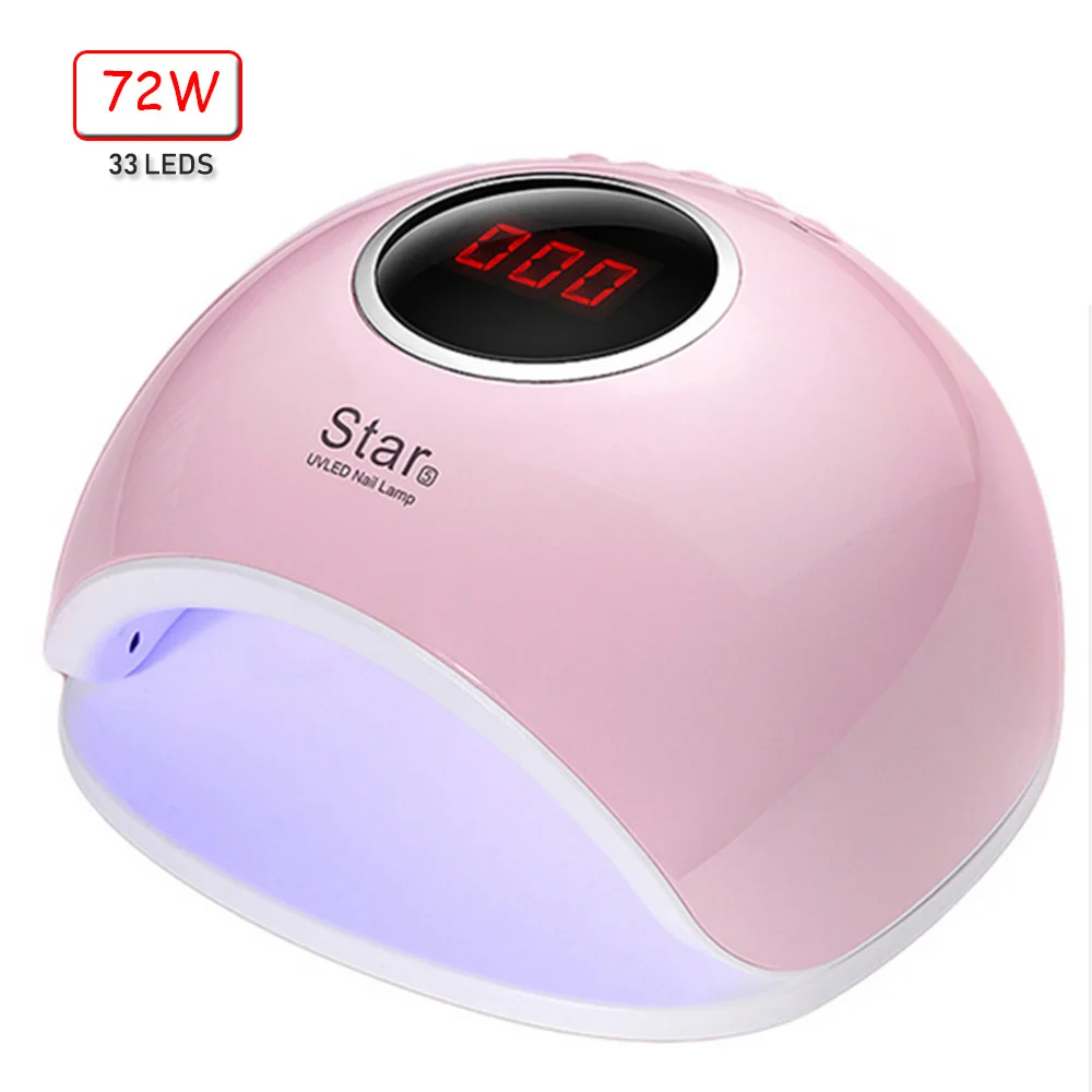 

LELADY 72W UV LED Lamp For Nails Dryer Sun Light Lamp For Manicure Smart LCD Display For All Gel Nail Polish Nail Art Tools