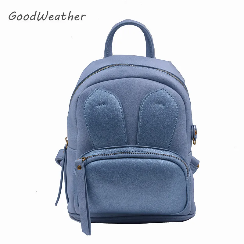2017 Fashion mini cute bunny backpack for girls high quality PU leather travel backpacks casual ladies
