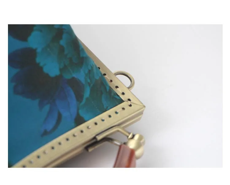 Винтаж Благородный ручка кошелек рамки наборы материал посылка 20,5 см DIY ручной работы Вышивание портмоне компонент