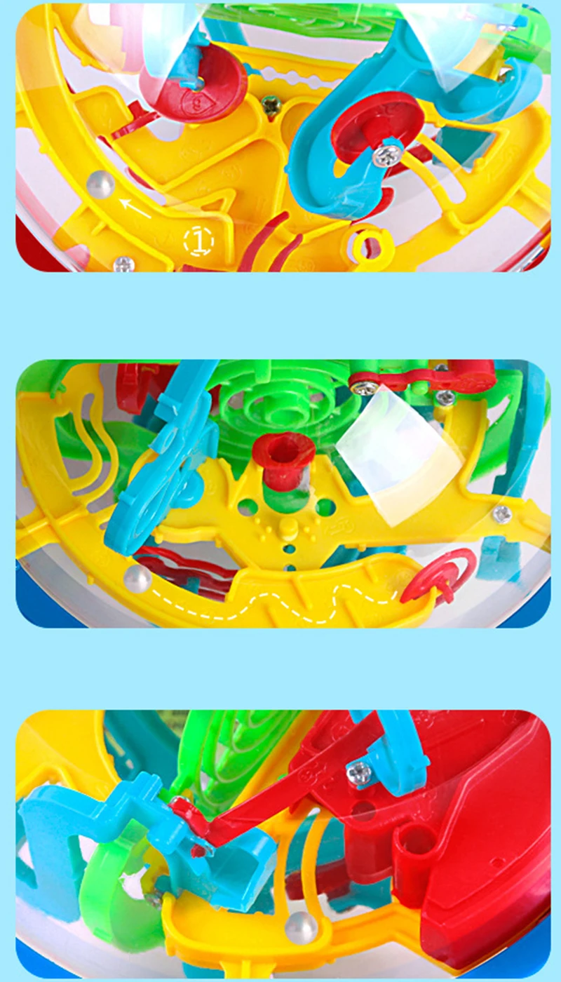 138 шагов барьеры трек 3D лабиринт мяч баланс головоломка игры сферические Интеллектуальные развивающие игрушки для детей