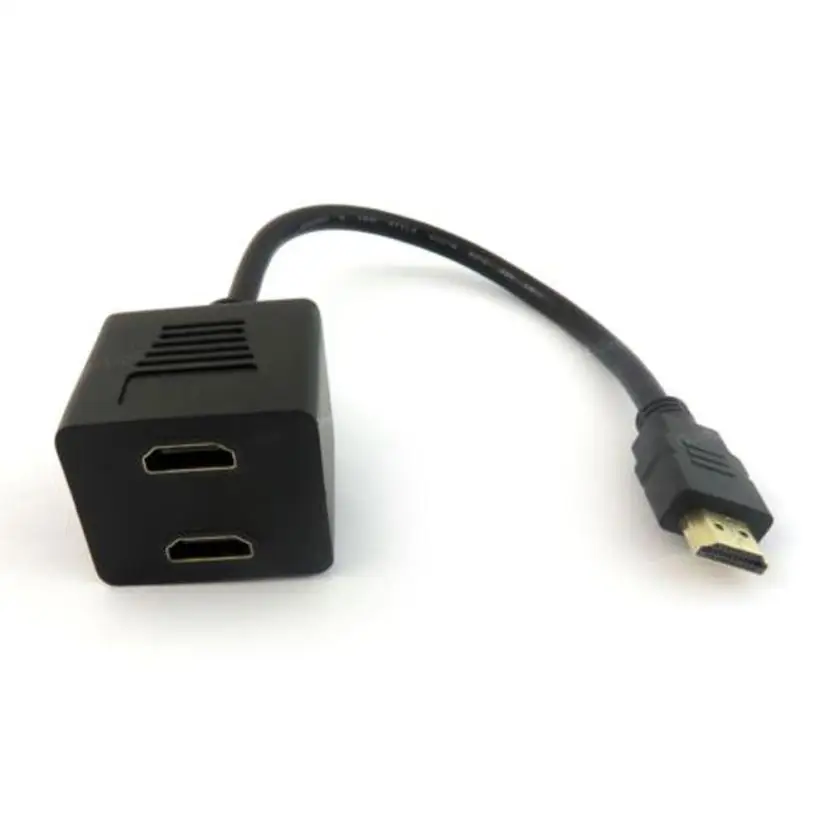 AUX аудио кабель 1080P HDMI порт штекер на 2 гнезда 1 в Выход разделитель адаптер