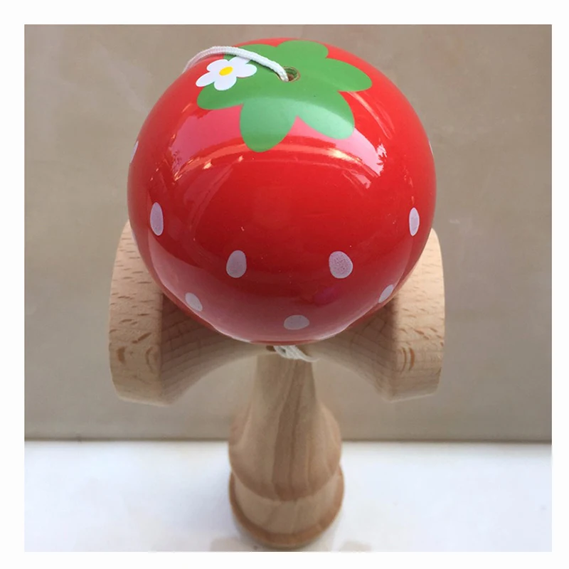 Деревянные шарики Kendama с клубничными животными умелые Профессиональные уличные