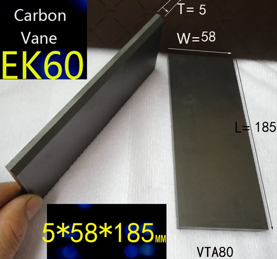 

5X58X185MM VTA80/KTA80 vacuum pump carbon vanes graphite vane,carbon plate carbon vane 185*58*5mm