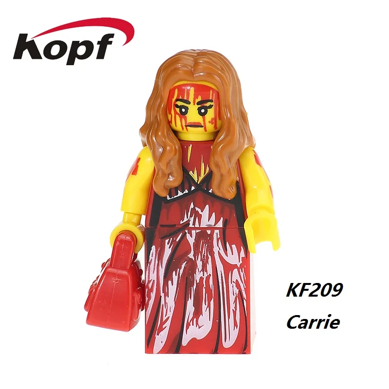 

The Horror Theme Movie Carrie Exorcist Clockwork Orange Bruce Banner Jeepers Creepers Building Blocks Children Gift Toys KF209