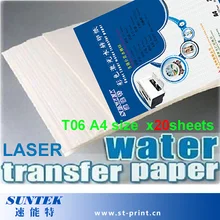 T06 A4 лазерная бумажная переводная бумага водная горка переводная бумага ransfer camisetas водная переводная бумага бумажная переводная керамическая наклейка