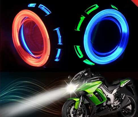2 Дюймовая HID Биксеноновая фара объектив проектора с двумя глазами кольцо ореола