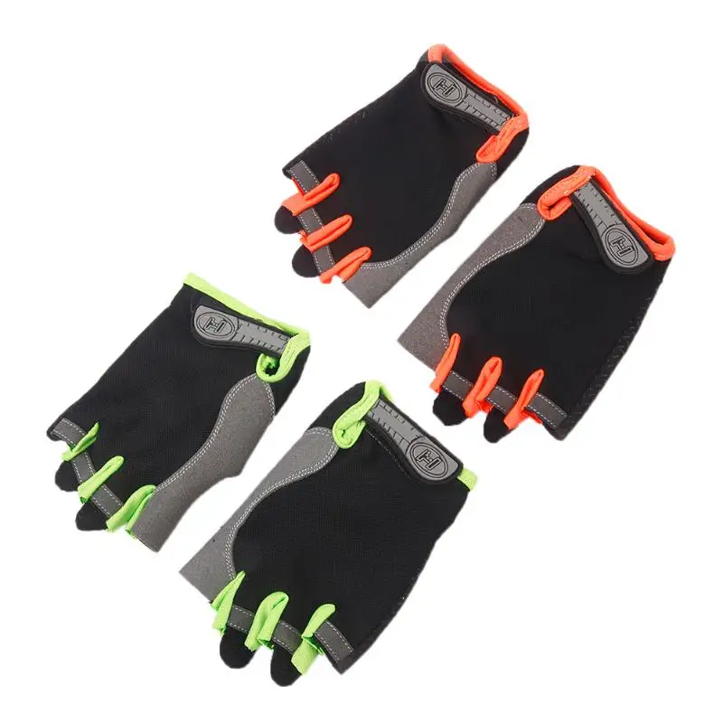

1Pair Unisex Cycling Gloves Half Finger Polyester Breathable Bike Gloves Outdoor Sports MTB Gel Fitness Bicycle Gloves Men Women