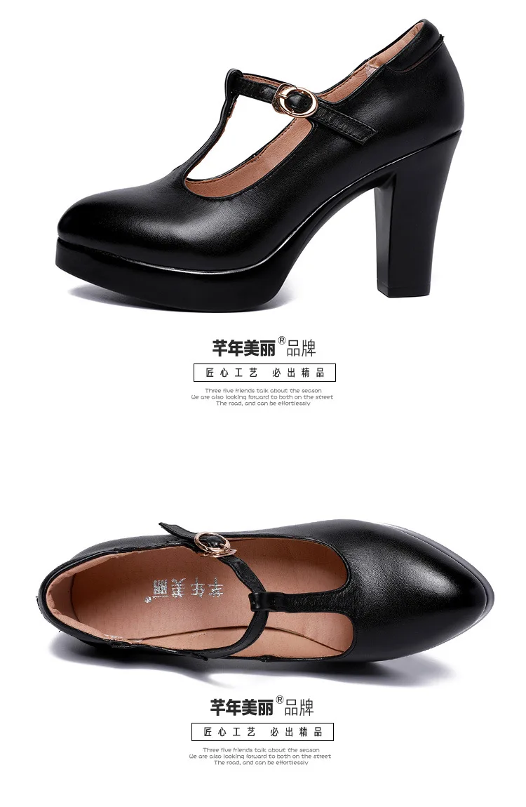 Большой размер 33-43, обувь с Т-образным ремешком на квадратном каблуке женские туфли-лодочки г. Демисезонная офисная обувь из спилка Женская обувь на платформе и каблуке, серебристый цвет