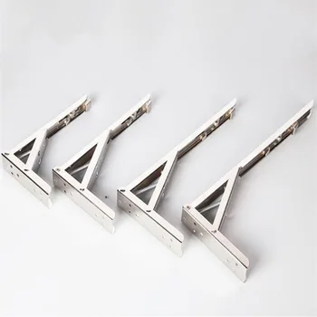 

High quality 8-14 inch Triangular Stainless steel folding bracke Support Bench Table Shelf Bracket Hardware accessories