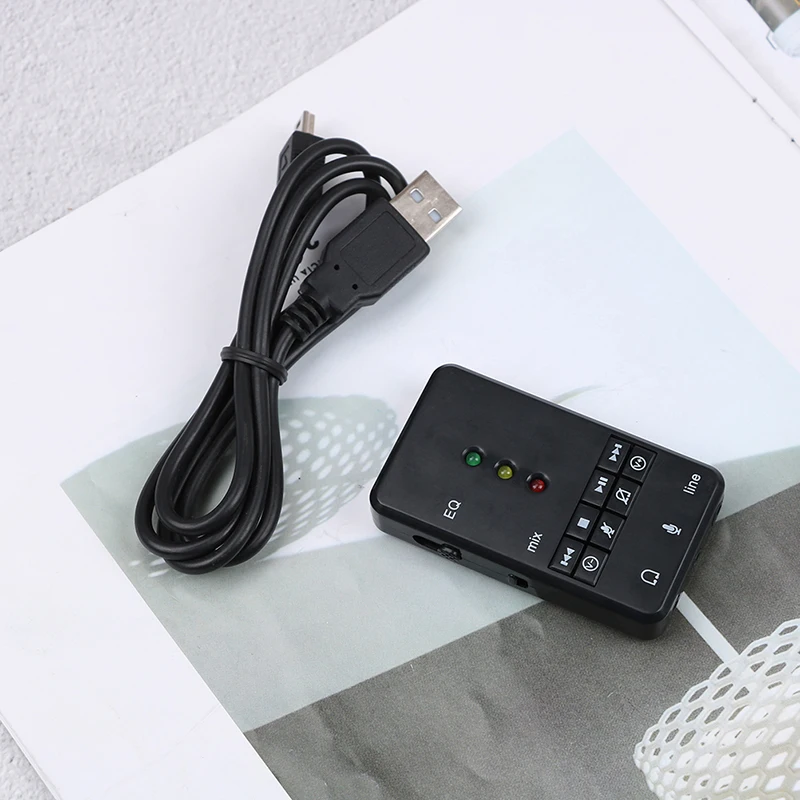 

External EQ Xear USB Sound Card 7.1 Channel 3D Audio Adapter For PC Laptop High Quality External