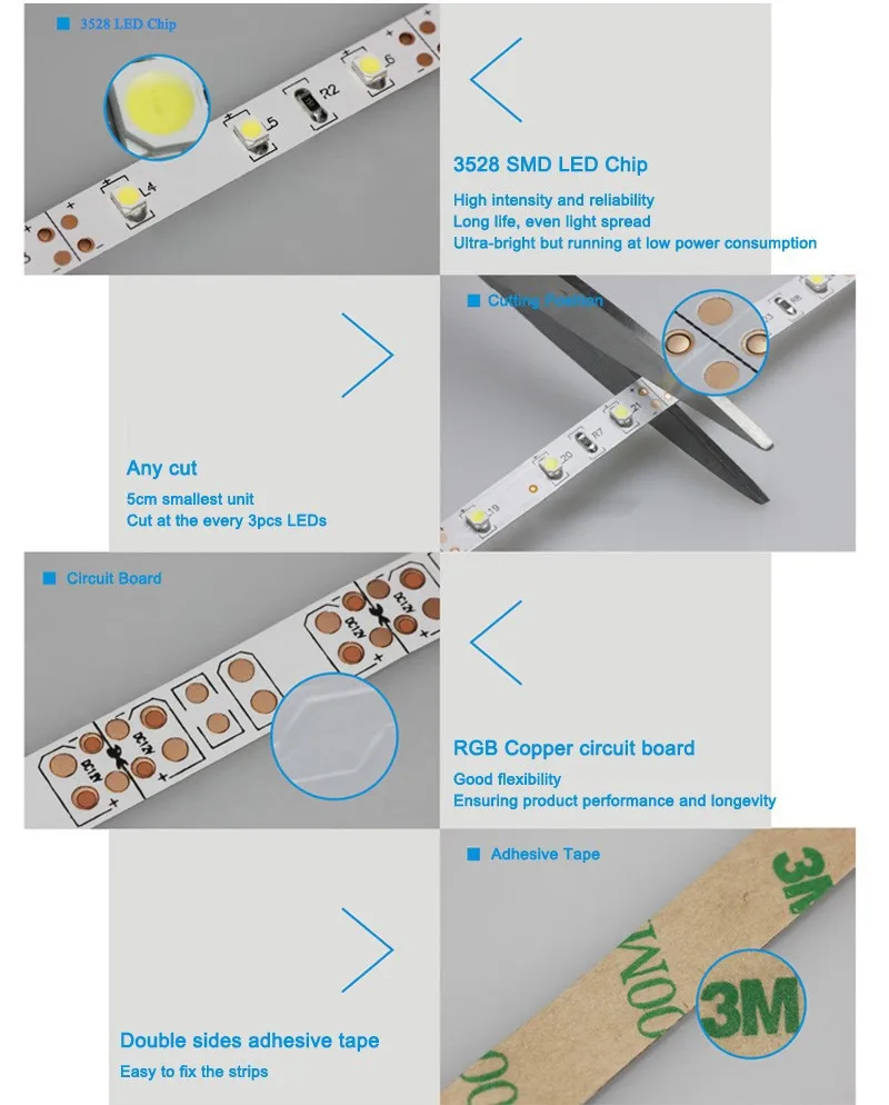 5m 300 LED 3528 SMD 12V flexible light 60 ledm LED strip whitewarm whitebluegreenredyellowRGB colors Free shipping (1)