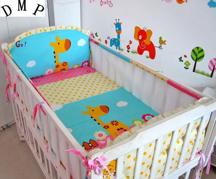

Promotion! 5PCS Mesh Baby Bed Sets Free Shipping Baby Crib Bedding Sets Baby Bed Bumper (4bumpers+sheet)