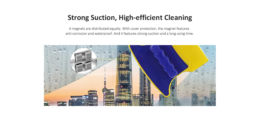 Practical Magnetic Window Cleaner Double Side Glass Wiper Useful Surface Brush