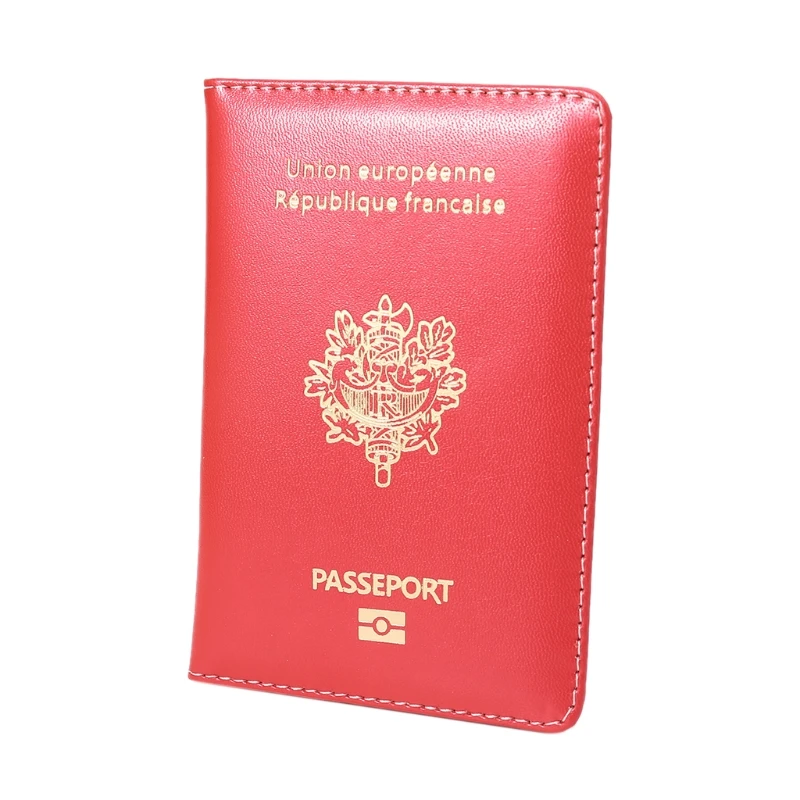 Дорожный паспорт удостоверение Обложка держатель Чехол протектор Органайзер подарок Французский