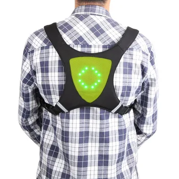 

LED Turn Signal Warning Light Vest Remote Control USB Rechargeable Waterproof Safety Gear For Cycling Running Climbing