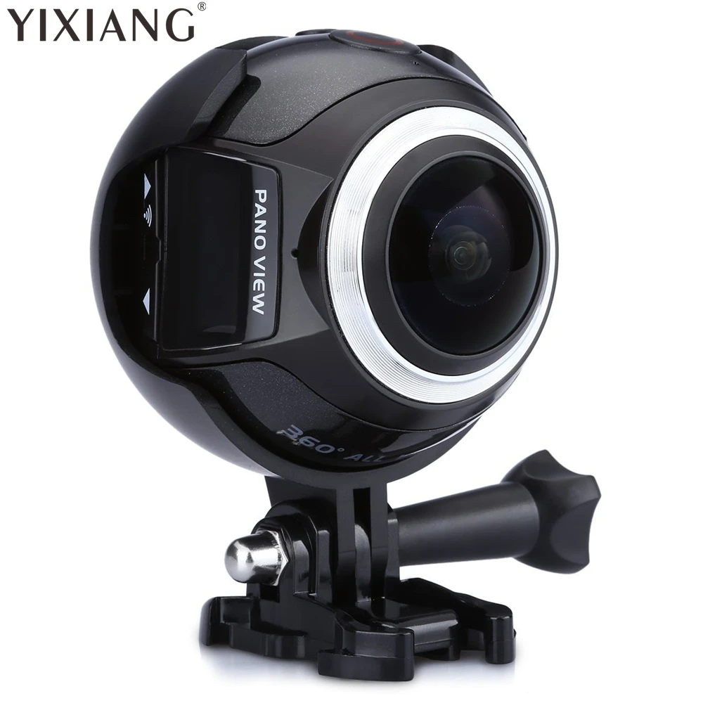 YIXIANG V1 wifi 3K 30FPS 16MP Спортивная Экшн-камера 360 градусов ультра HDMI HD Выход мини Панорамное видео 3D VR камера с мультом