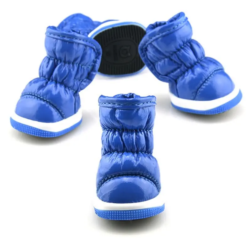 Trendy Winter Ruffle Soft PU Leather Pet Small Dogs Booties Snow Boots Shoes pet dog shoes dog winter warm shoes XS-XL