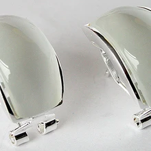 Новинка, женские очаровательные 925 пробы, серебро, 13*20 мм, натуральный прозрачный белый кошачий глаз, опалы, серьги-гвоздики, 5,29