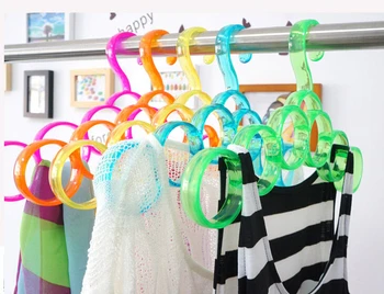 

[Free shipping] Colorful Plastic Circles Hanger for Scarf and Clothes. (10 Pieces/Lot)