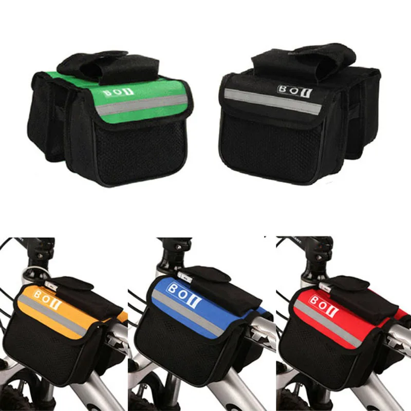 15* 11.5*5cm 2L Multi-Color Bicycle Cycling Bag Bike Top Tube Saddle Bag Bicycle Frame Pannier Bag Rack Bicycle Accessories