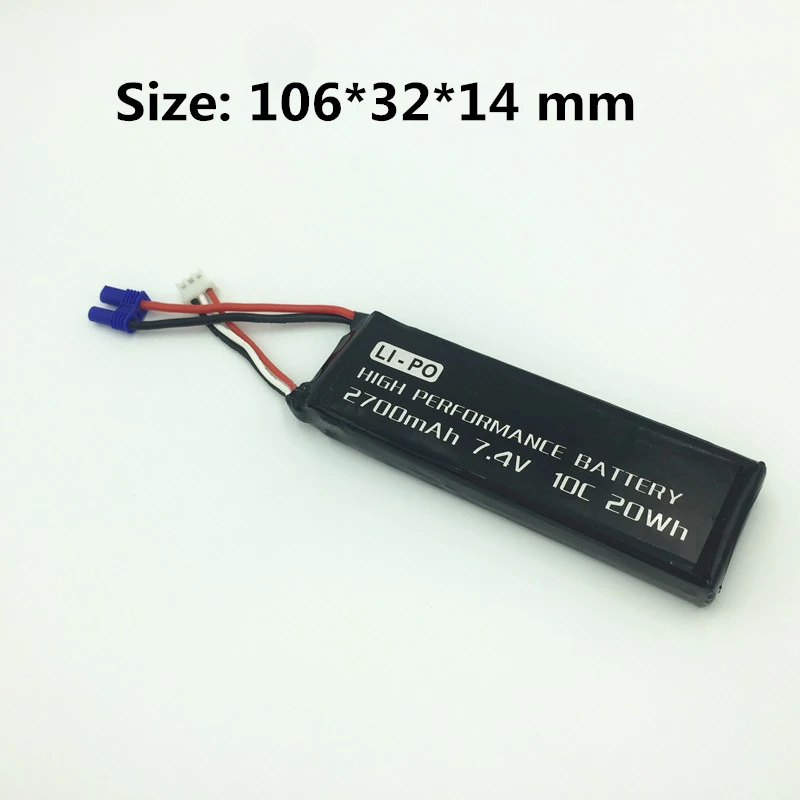 

7.4V 2700mAh 10C Lipo Battery for Hubsan H501S X4 / H501C X4 RC Quadcopter RC Drone Spare Parts Li-po Battery Accessory