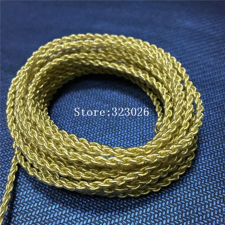 

7N single crystal copper wire gold plated cable 4share 76core 5meters
