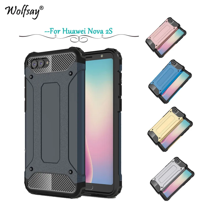 

For Huawei Nova 2s Case Shockproof Armor Rubber Hard PC Phone Case For Huawei Nova 2S Back Cover For Huawei Nova 2s Shell Fundas
