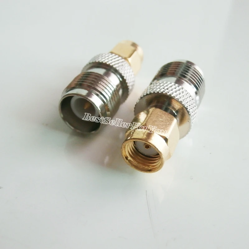 

1Pcs RP SMA male RPSMA plug To RP TNC Female RPTNC Jack RF Adapter Antenna Router Golden