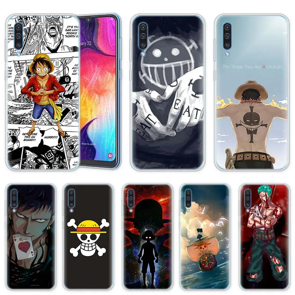 

One Piece Anime Case for Samsung A50 A70 A20e A60 A40 A30 A20 A10 M30 M20 M10 A7 A9 2018 Silicone Fundas Capa Phone Cover Coque